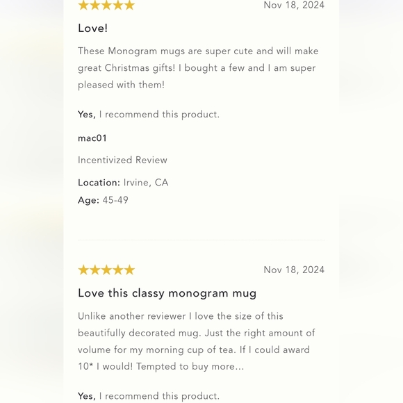 Anthropologie Lou Rota Nature Table Monogram Mug "Q" - yellow, gold, white - Picture 9 of 14